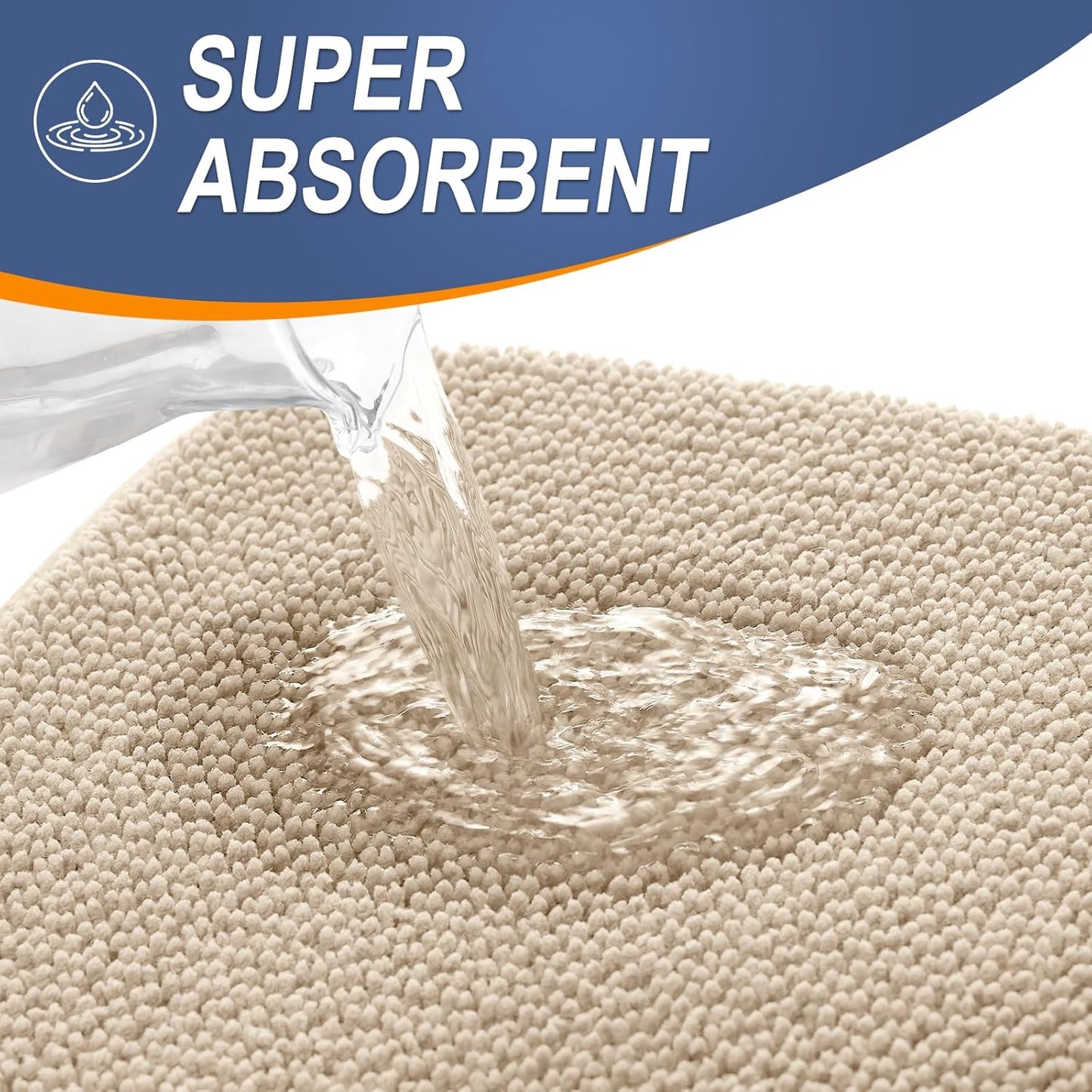 2 Alfombras Baño Espuma Viscoelástica Lavables 24x16