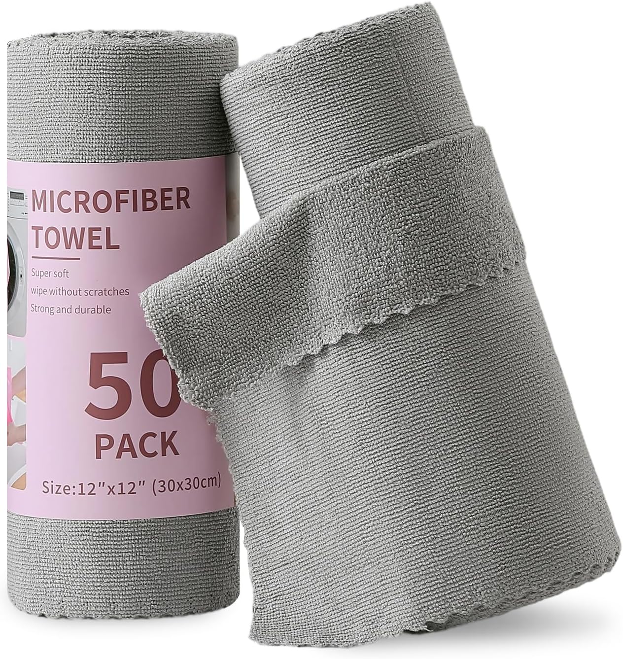 2 Rollos Toallas Reutilizables 100 Hojas Microfibra Cocina