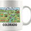 Taza del estado de Colorado de 11 oz en color blanco