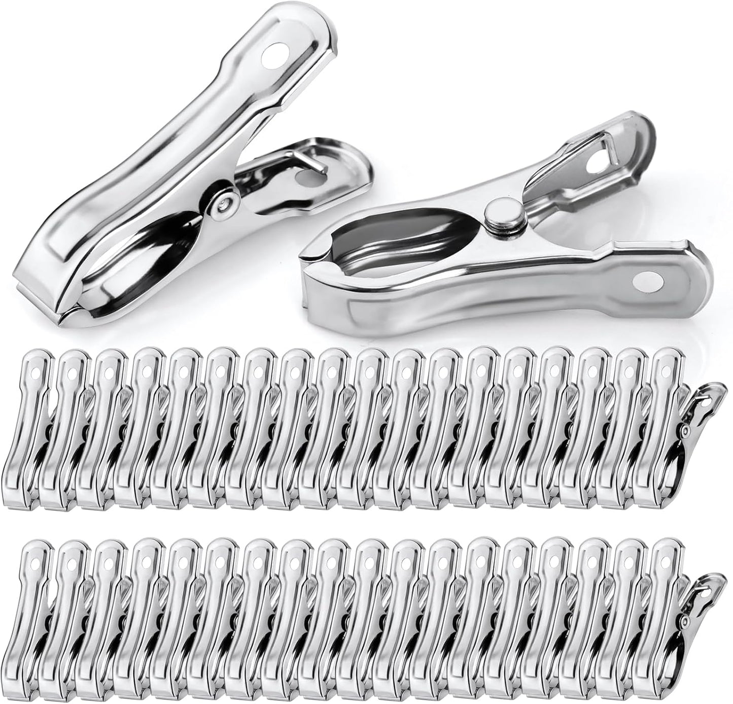 36 Clips Invernadero Acero Inox para Red y Cubierta
