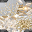Candelabro cristal moderno 32pulg 10 luces dorado sala comedor