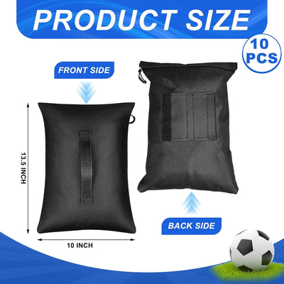 Set 10 bolsas arena anclaje y 20 bolsas polietileno deportes negro