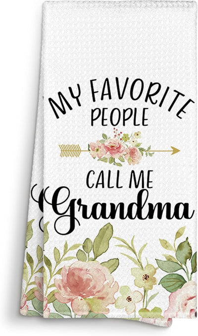 Toallas cocina florales regalo abuela 16x24