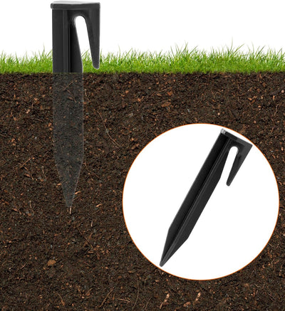 Estacas plástico 200uds 3.35pulg punta bayoneta negro