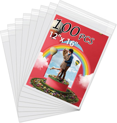 100 Bolsas Almacenamiento Fotos 12x16pulg Sin Ácido
