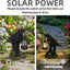 Estatua cuervo solar jardín luz gótica regalo