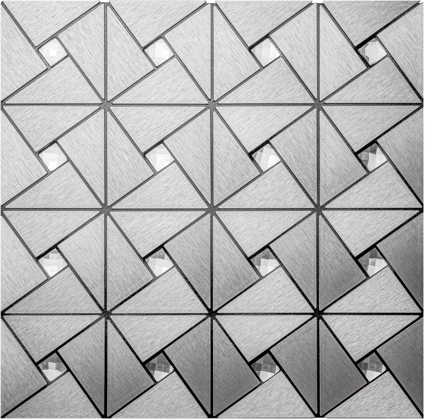 Azulejos autoadhesivos metal y vidrio para salpicaduras cocina baño