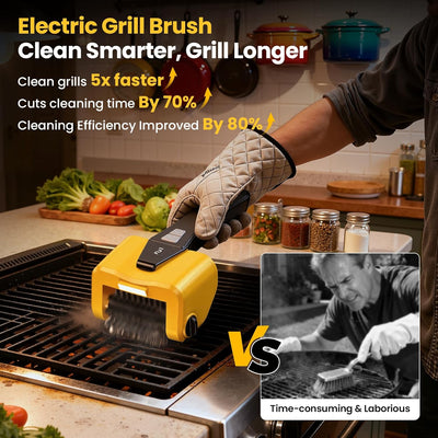 Cepillo eléctrico parrilla 4000mAh doble velocidad 90min luz LED