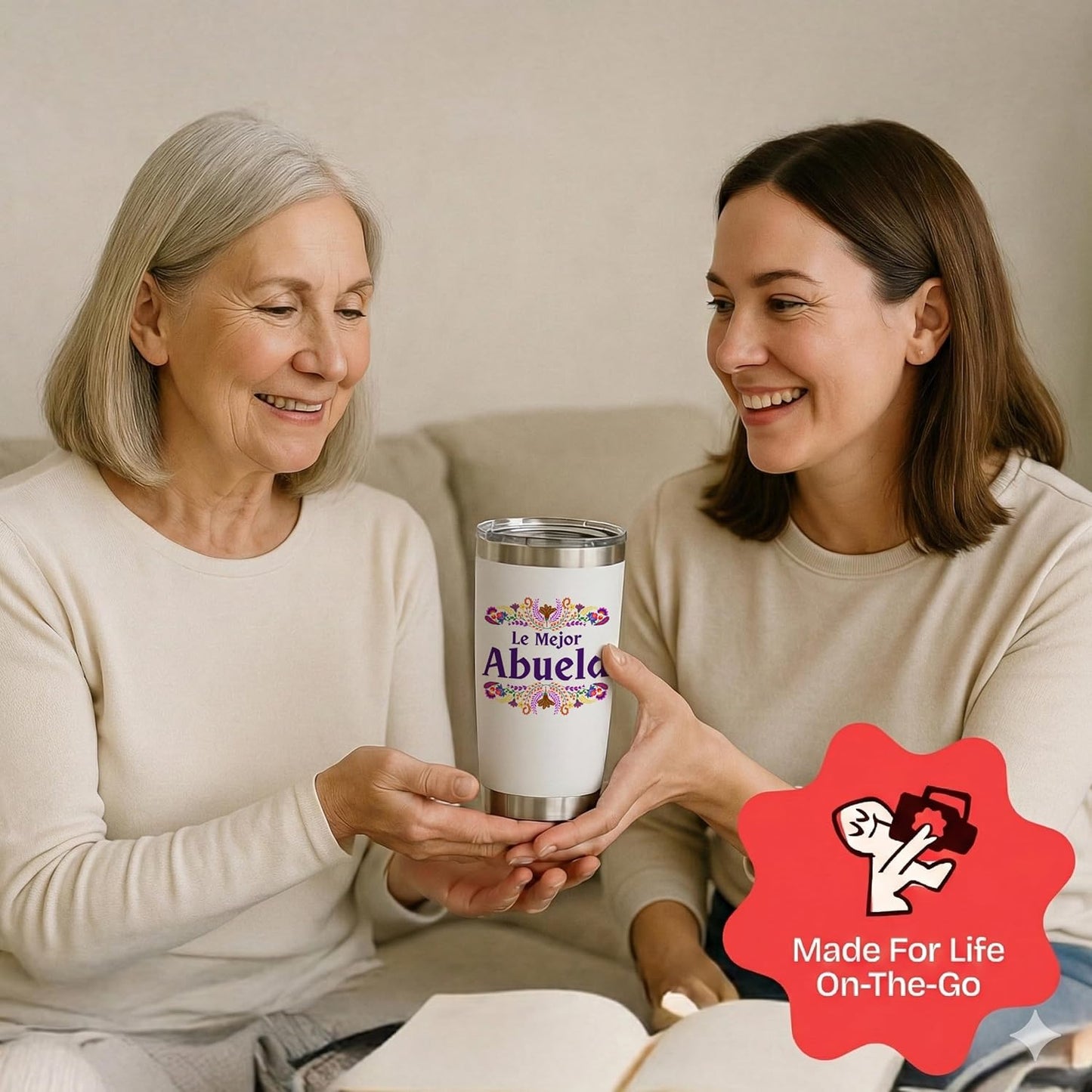 Taza de café para abuela de acero inoxidable 20 oz