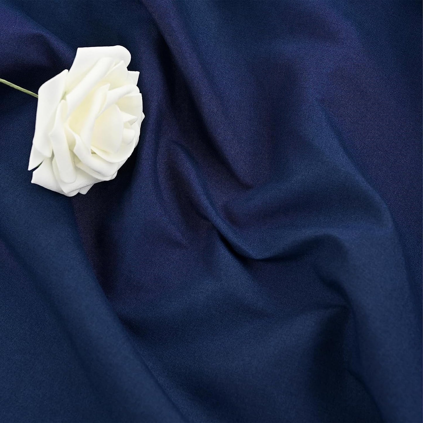Manteles redondos de poliéster navy blue para mesa de 120 pulgadas