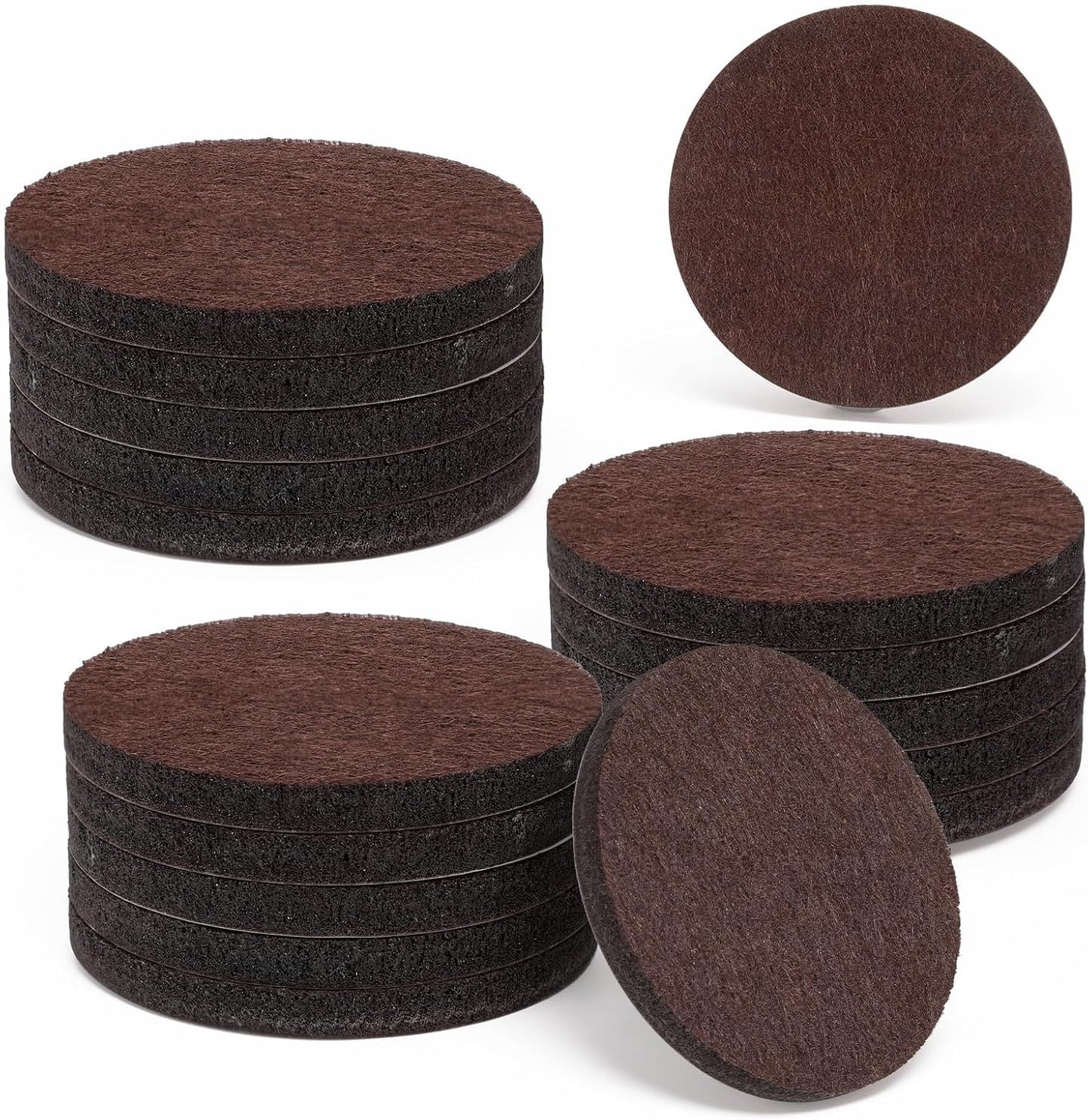 16 Pzas Protectores Muebles Felt Antiarañazos Marrón