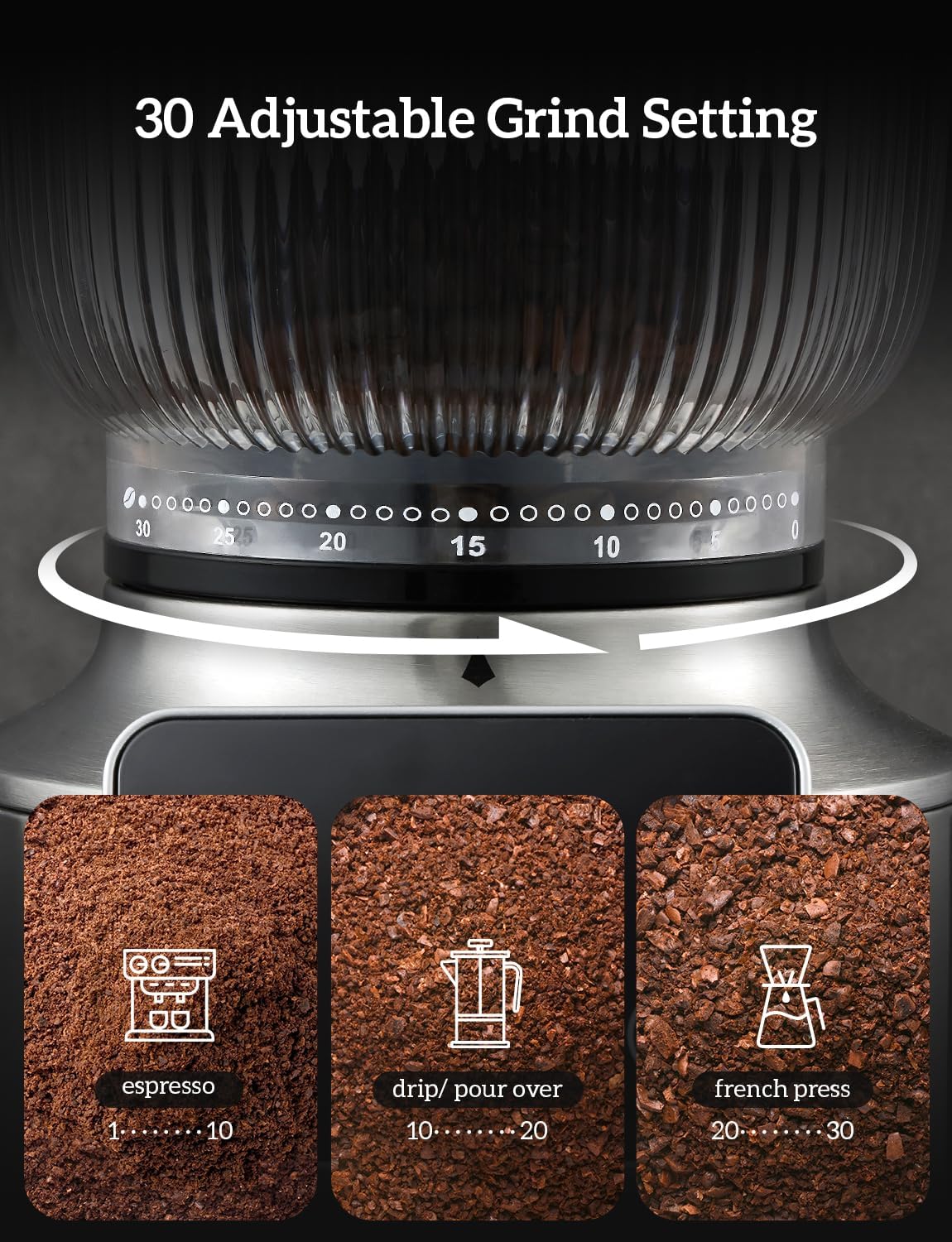 Molinillo y Cafetera Espresso Acero Inox 2en1