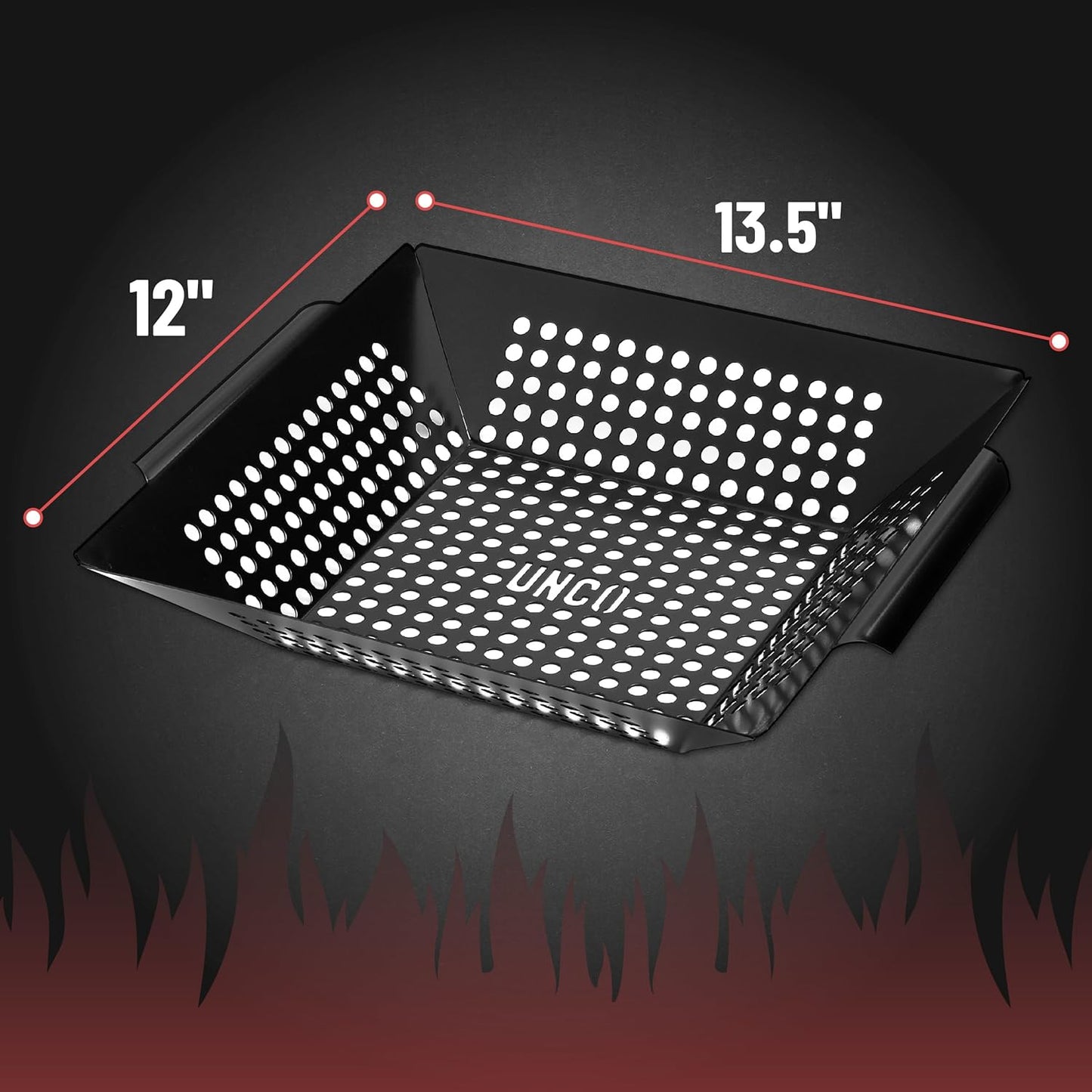 Cesta parrilla 13.6x12pulg para al aire libre y verduras