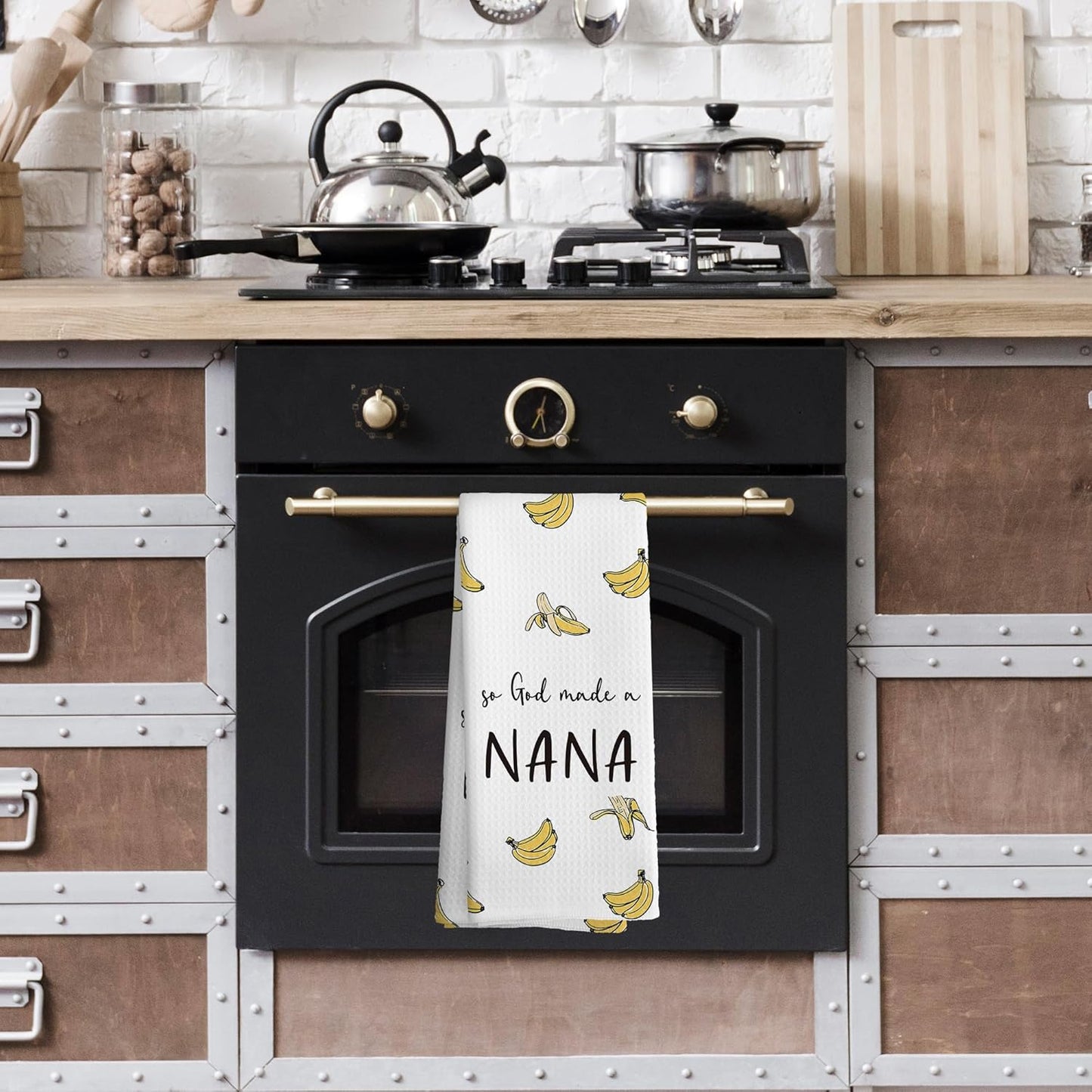 Toallas de cocina con diseño de plátano para regalo a abuela