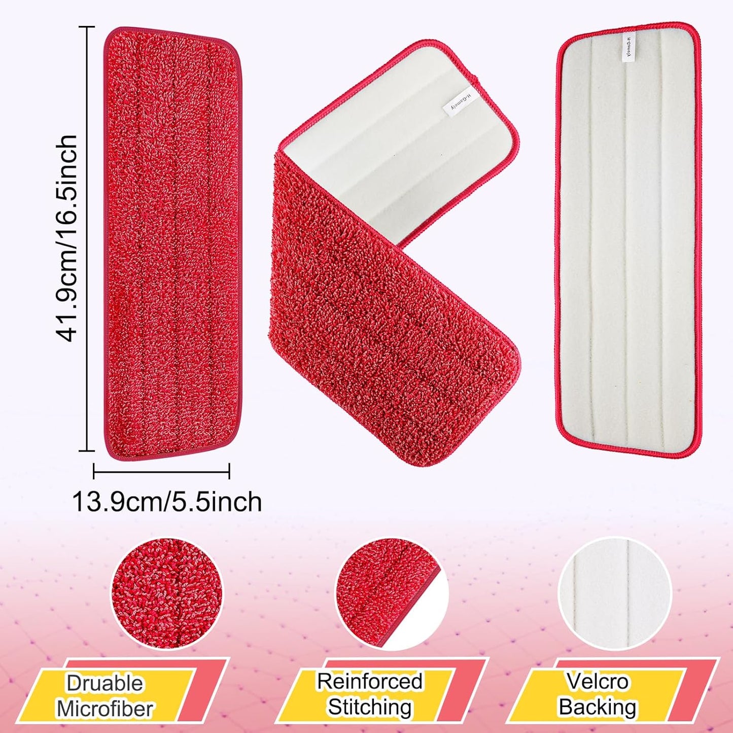 Almohadillas trapeador microfibra 16.5pulg con rociador