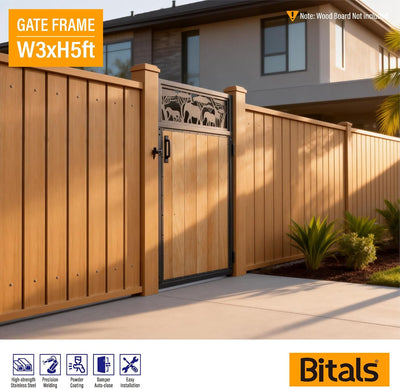 Kit puerta valla madera 3x5pies 201 acero inox