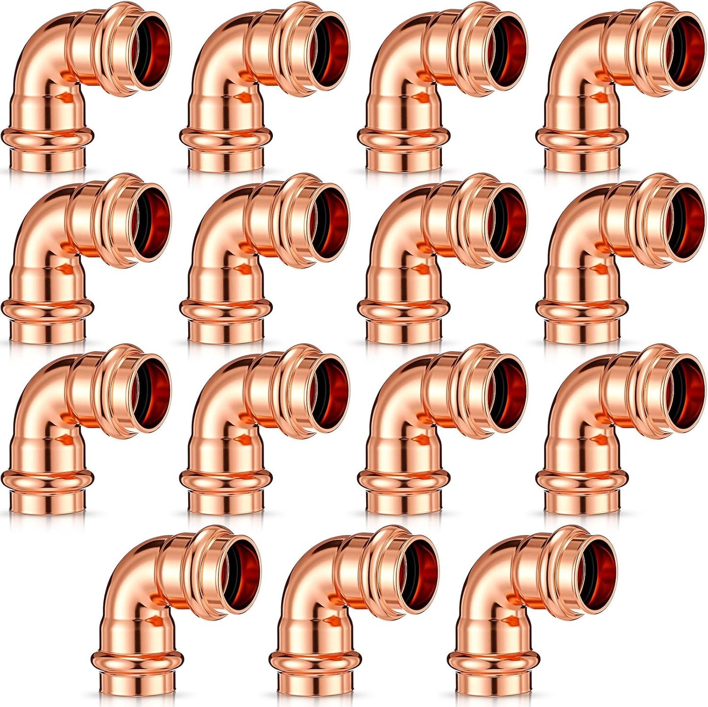 15 Pzas Accesorios Prensa Tubo 3/4pulg Codo 90 Grados Cero Plomo