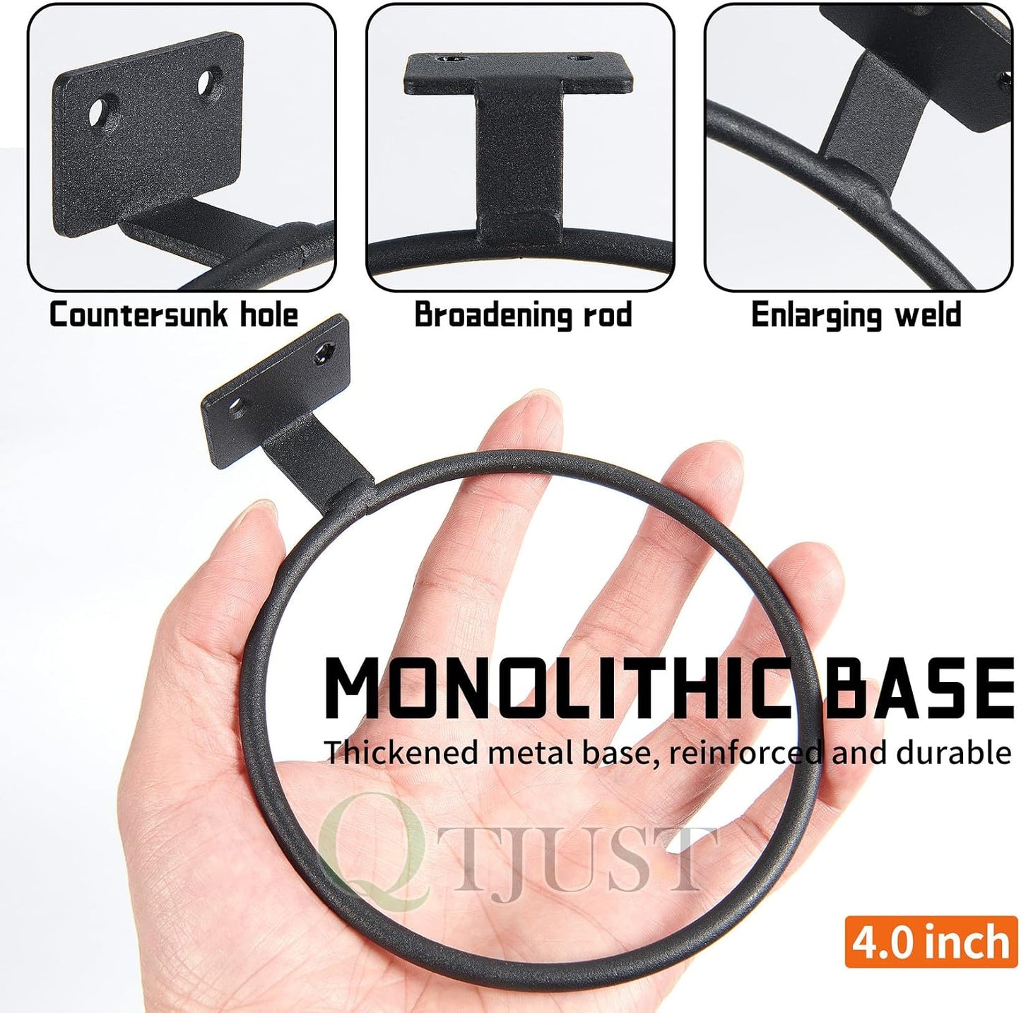 8 Soportes Macetas Pared 4pulg Metal Resistentes
