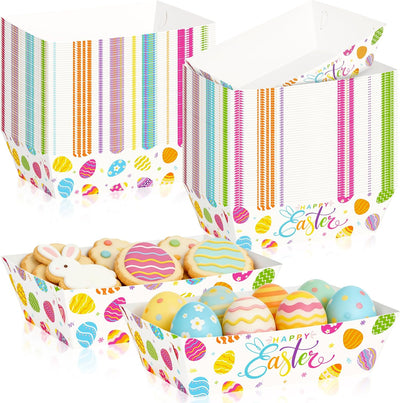 Bandejas de comida de Pascua 100 piezas decoración de huevo multicolor