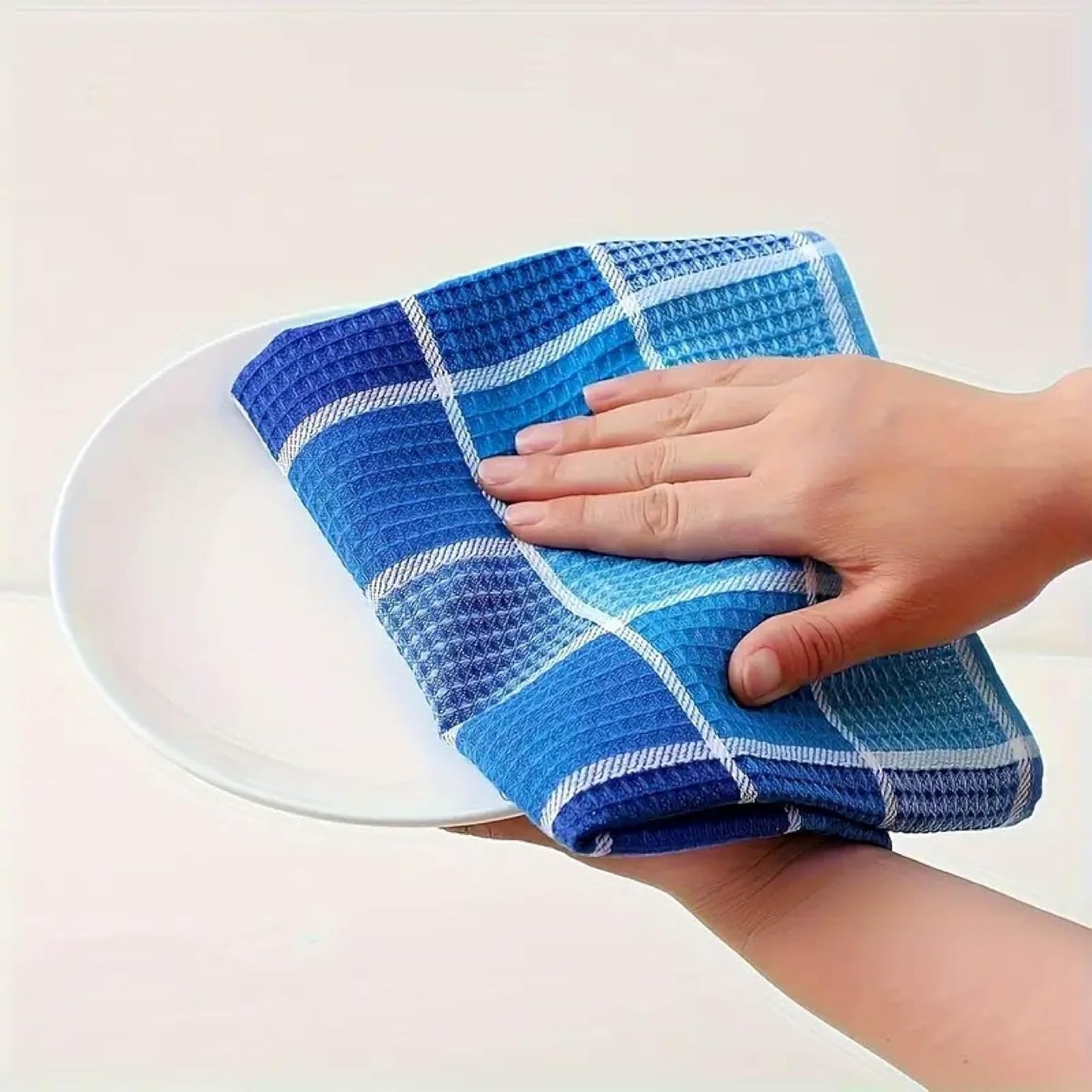 Set 4 paños cocina algodón absorbentes duraderos 26.8x16.5pulg