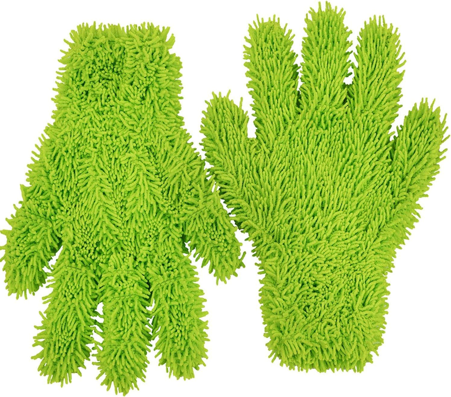 Guantes microfibra limpieza coche ventanas 2pzas verde