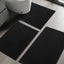 Set 3 Tapetes Baño Absorbente Antiderrap Negro