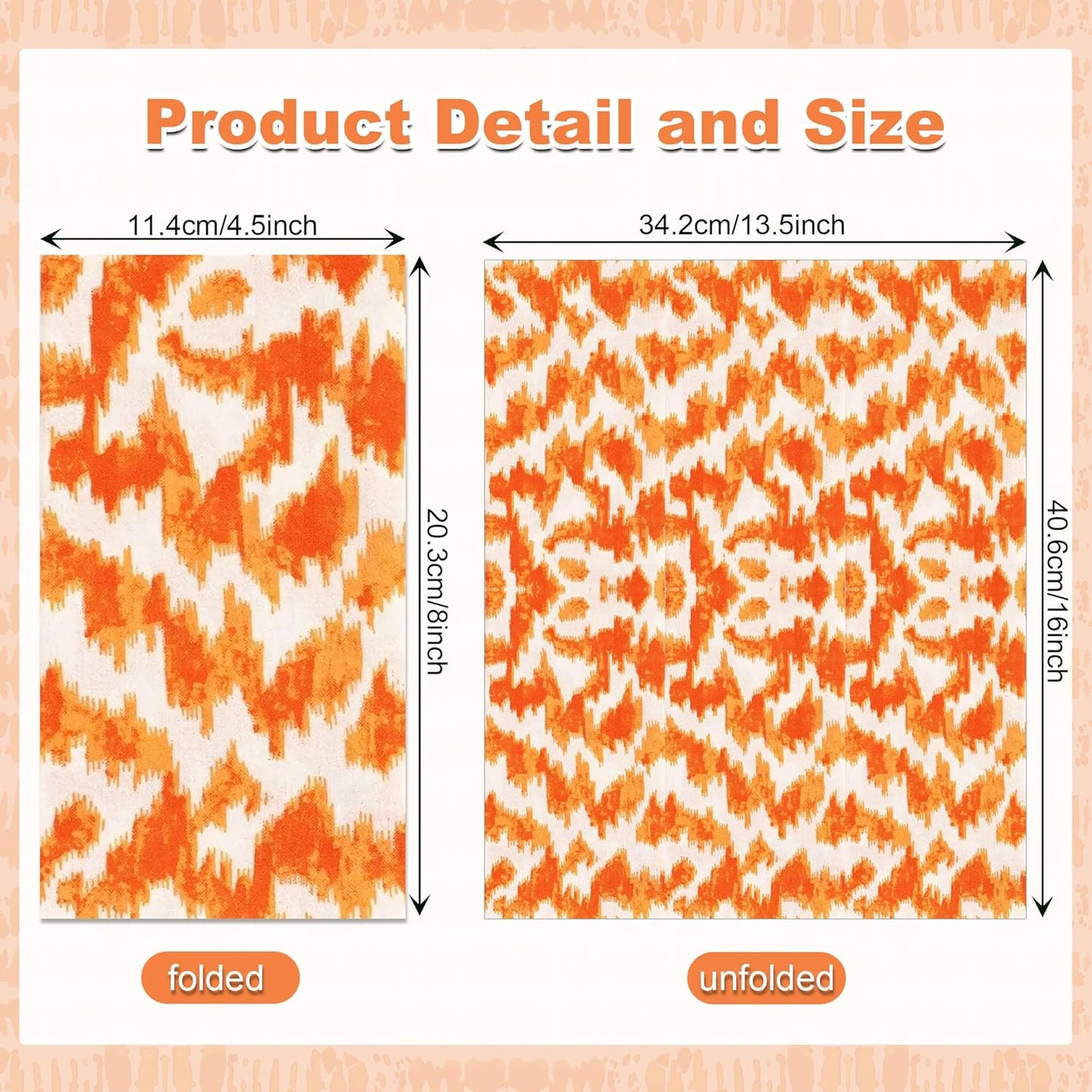 Servilletas de mesa modernas moiré orange abstractas para fiestas bodas