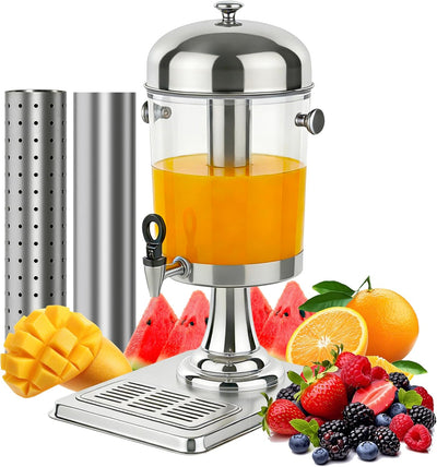 Dispensador bebidas 2gal con soporte infusor frutas