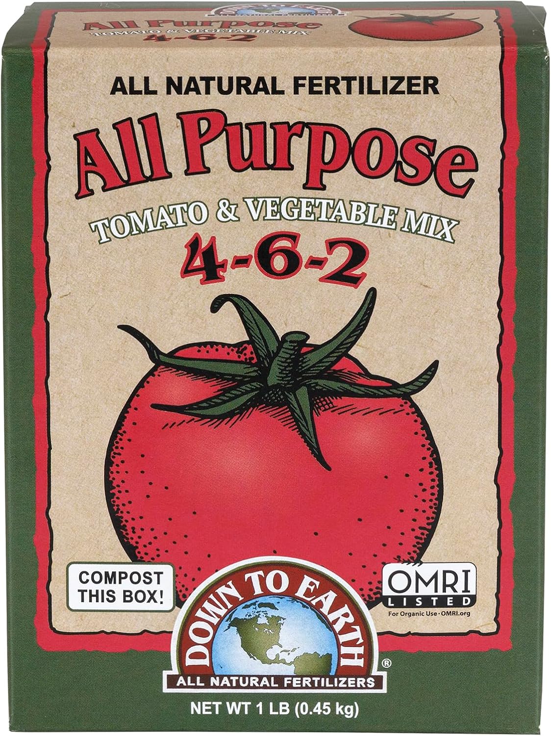 Mezcla orgánica tomate y verduras 4-6-2 1lb