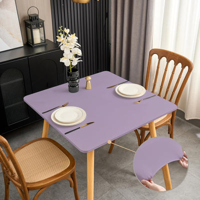 Mantel cuadrado pequeño morado claro 34 x 34 pulgadas ajustable antideslizante