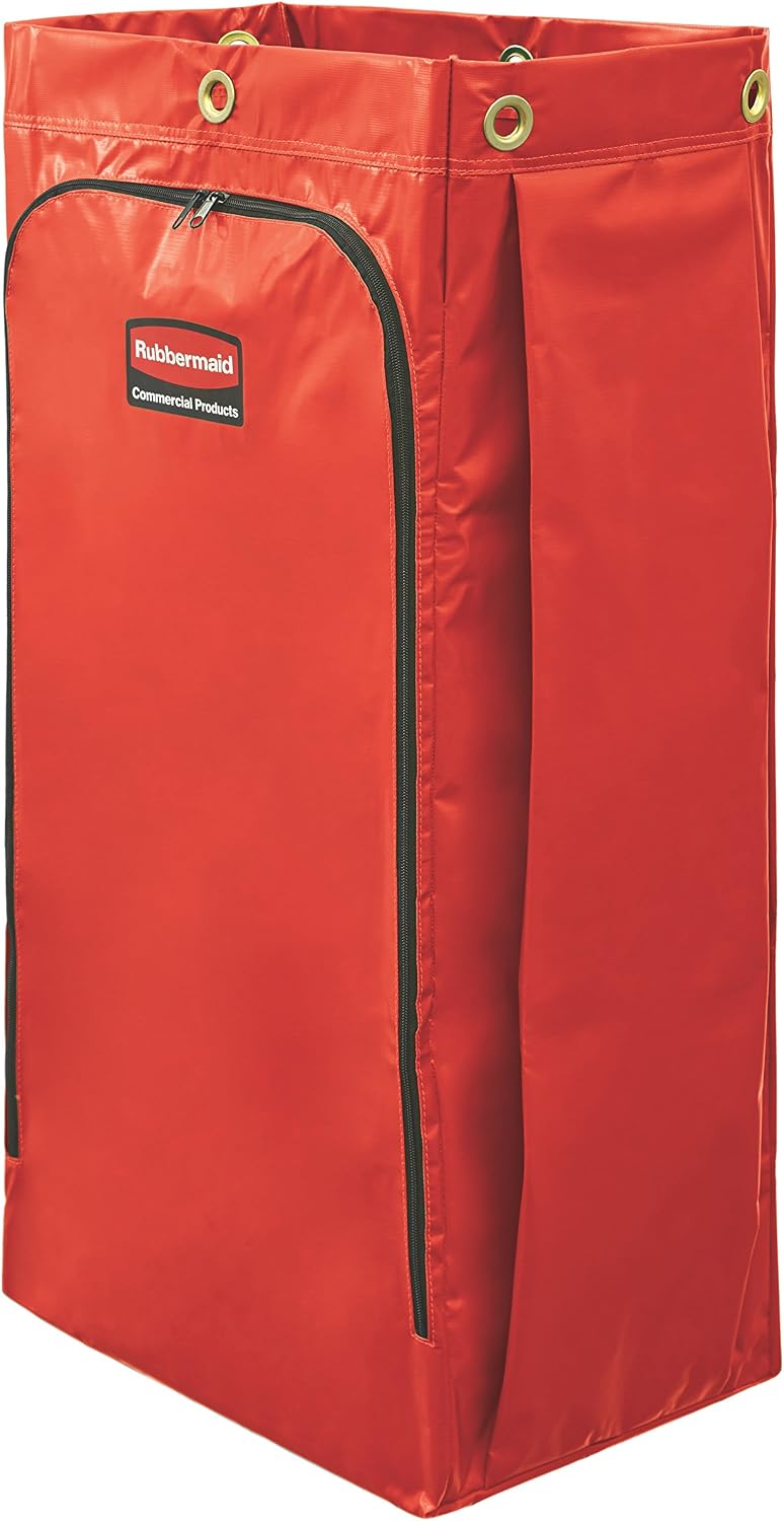 Bolsa carrito limpieza 34gal roja comp Rubbermaid