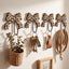 4 Ganchos Pared Lazo Leopardo Metal Decor Dormitorio