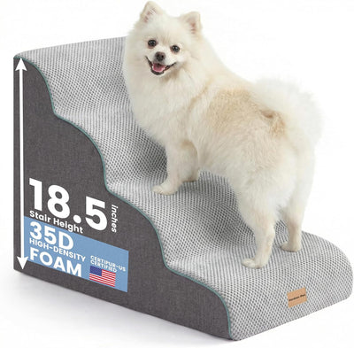 Escaleras 4 escalones para perros 18.5pulg curvadas