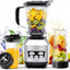 Batidora de 1200W 60oz para batidos con tazas sin BPA plateado