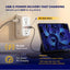 Extensor tomacorrientes 6 salidas con 4 USB y luz nocturna