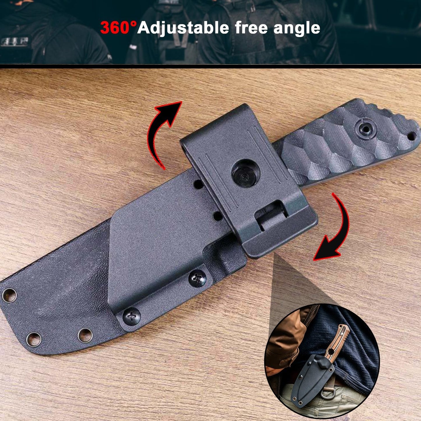 2 Fundas Kydex Universal para Cinturón Táctico con Hebilla