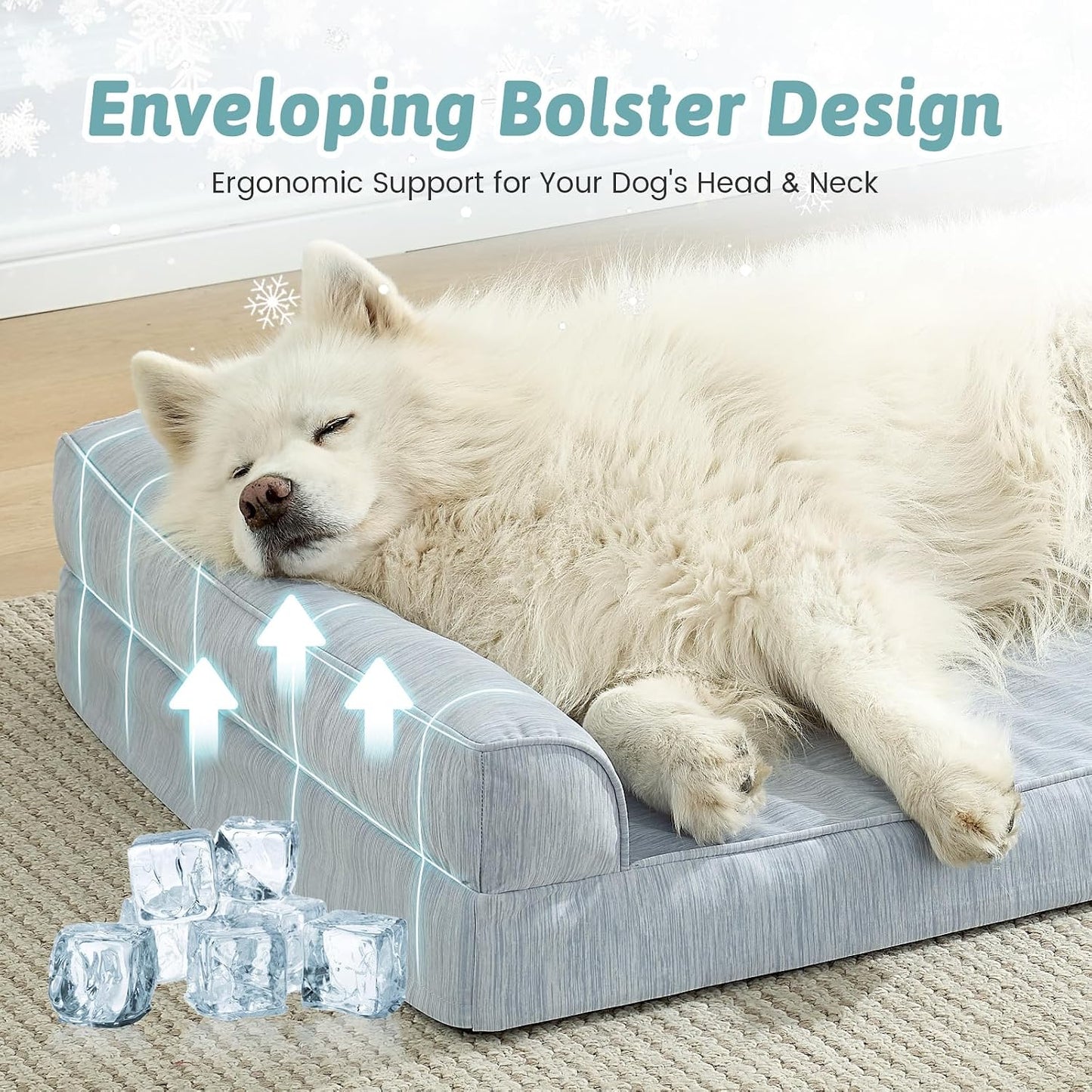 Cama ortopédica perro funda extraíble base antiderrap