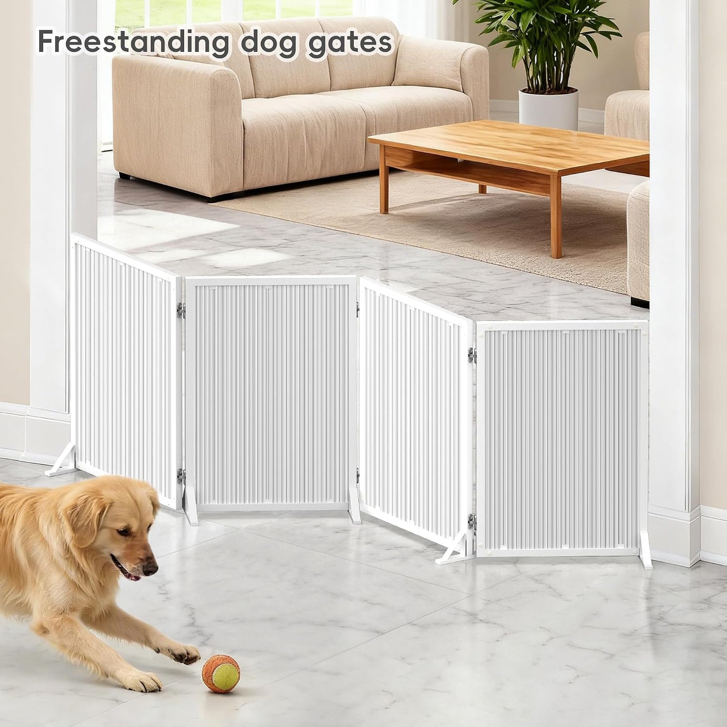 Puerta plegable para perros pequeños y medianos 15.7pulg