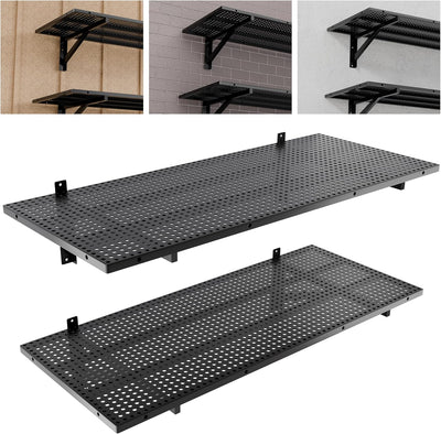 2 Estantes Pared Garaje 1.64x4pies Capacidad 600lb