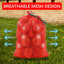 16 Pzas Bolsas Malla Roja 20x14pulg con Cordón