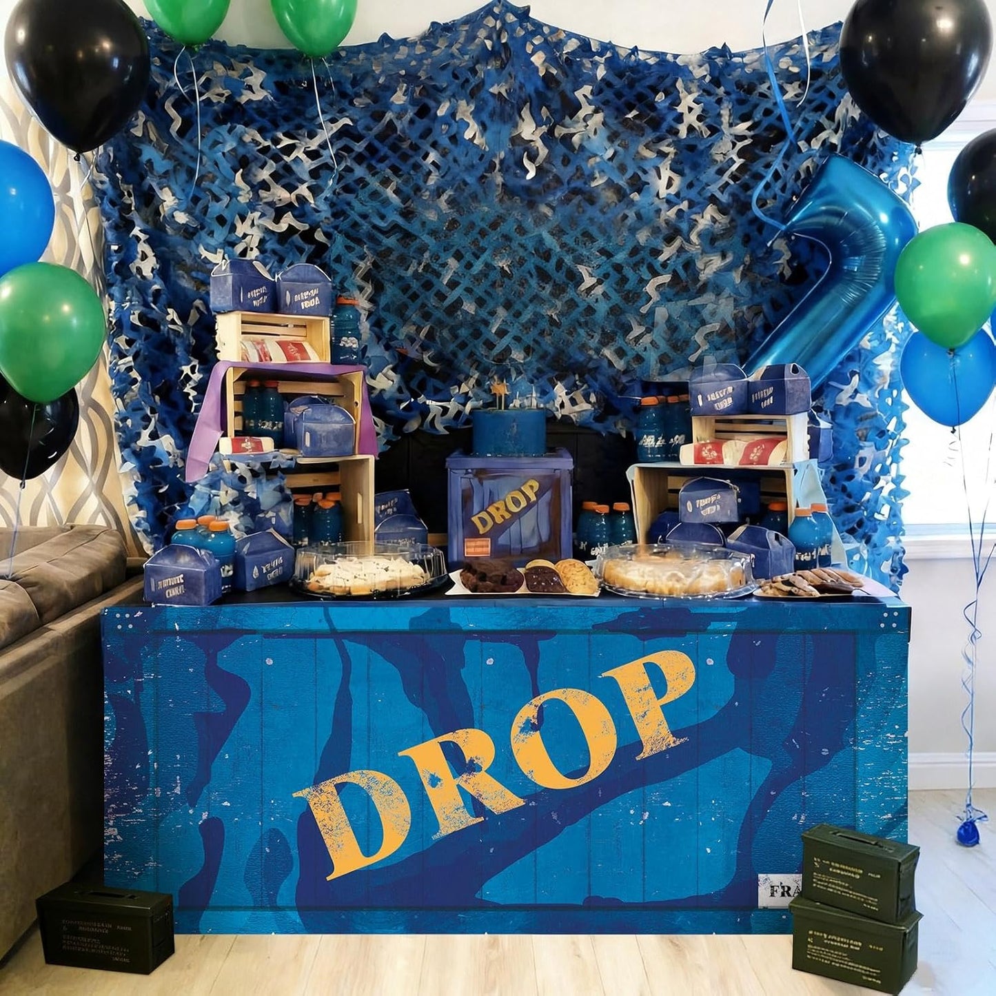 Mantel de fiesta de videojuegos resistente al agua para mesa rectangular