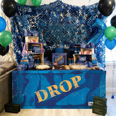 Mantel de fiesta de videojuegos resistente al agua para mesa rectangular