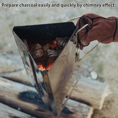 Chimenea de carbón acero inox plegable mt-17