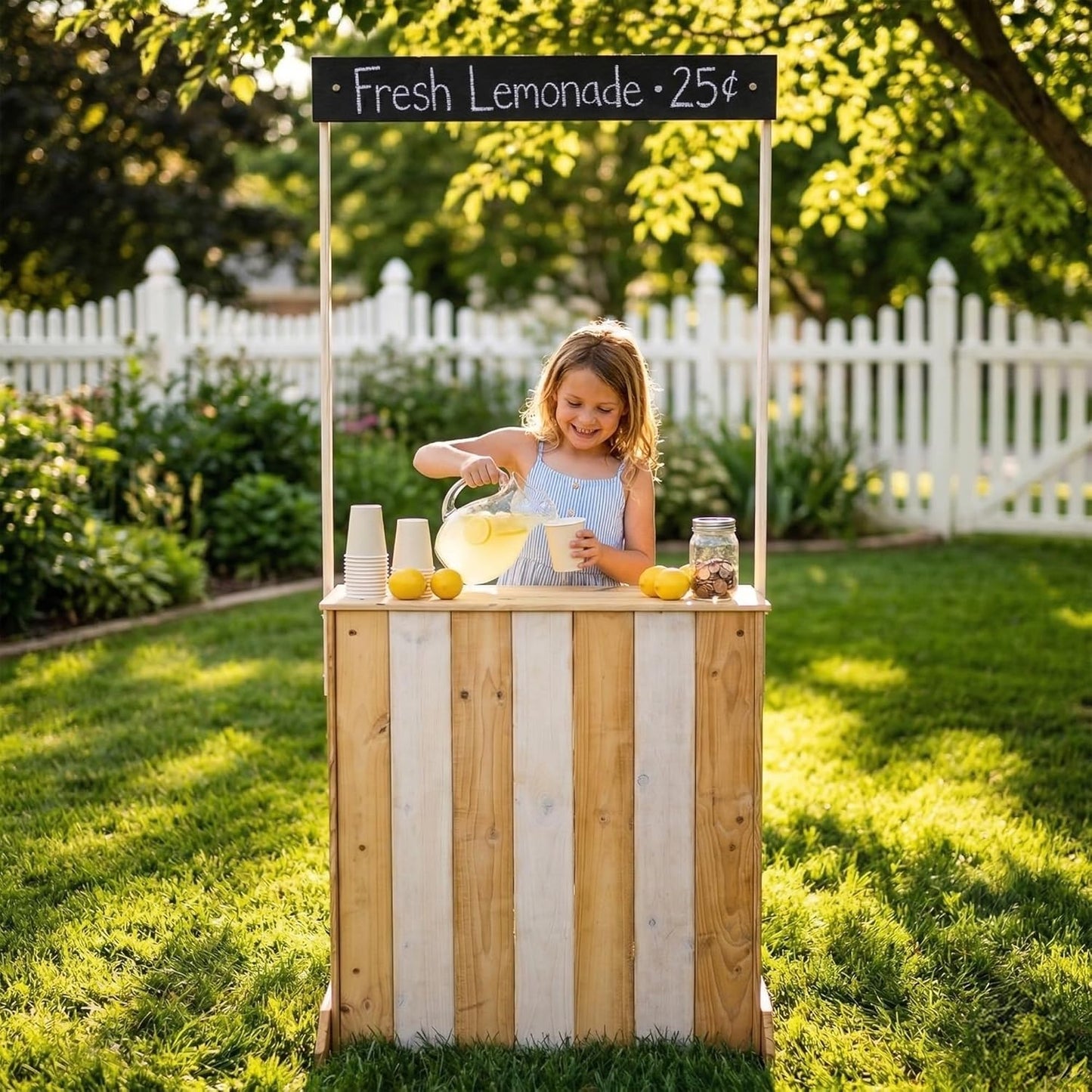 Soporte limonada blanca para fiestas y picnics