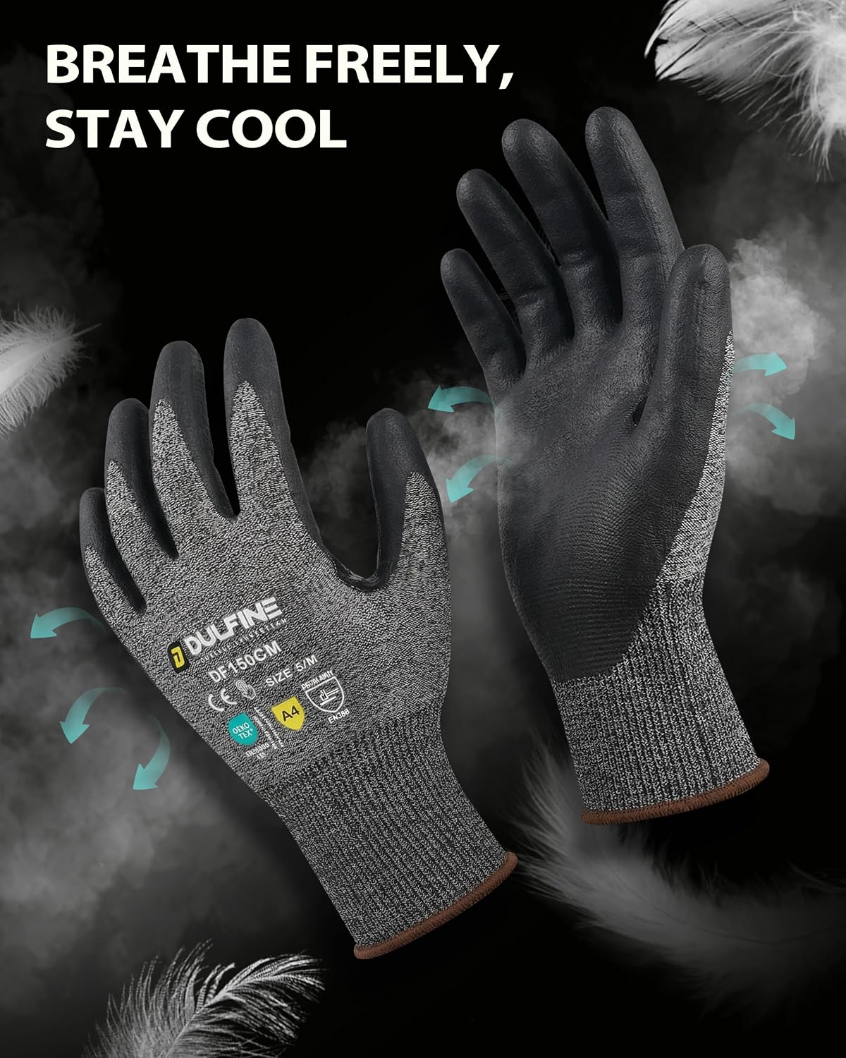 Guantes trabajo antideslizante tacto para cortar vidrio madera