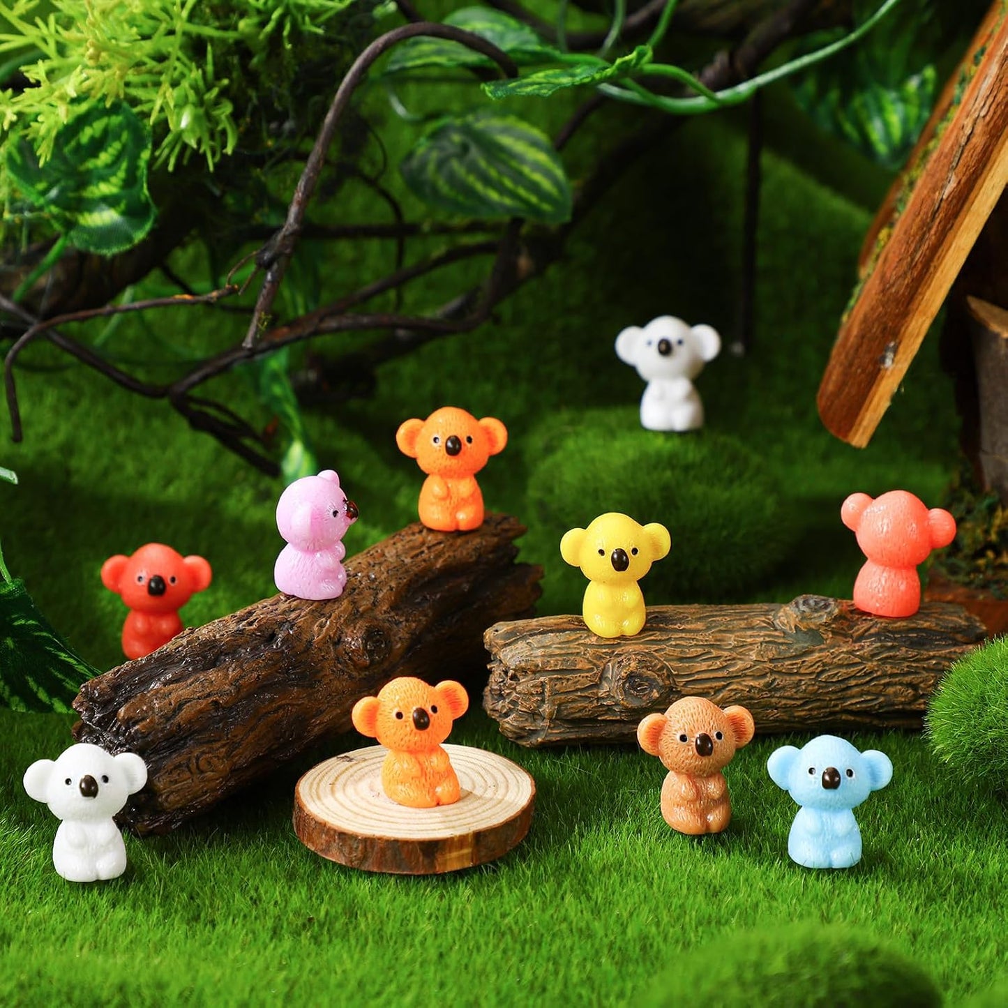 90 Pzas Figuras Koala Resina Luminosas Decoración Hogar Jardín
