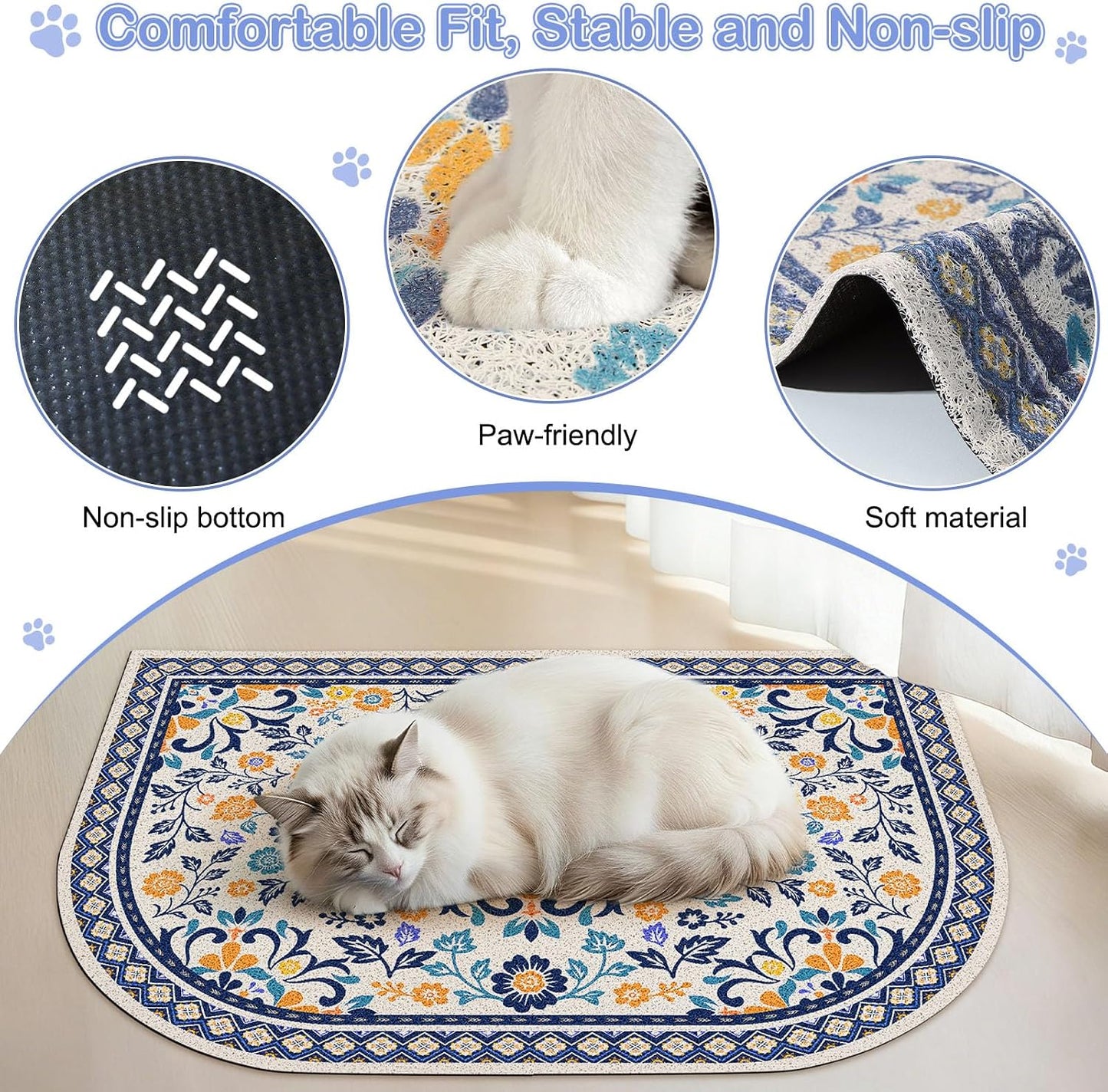 Alfombrilla arena gato forma arco 33x22pulg antideslizante