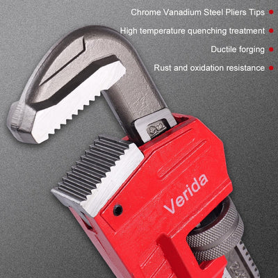 Llave tubo 24pulg acero cromo vanadio color rojo