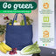 Bolsas compras reutilizables ecológicas 14.5x14x6.6pulg