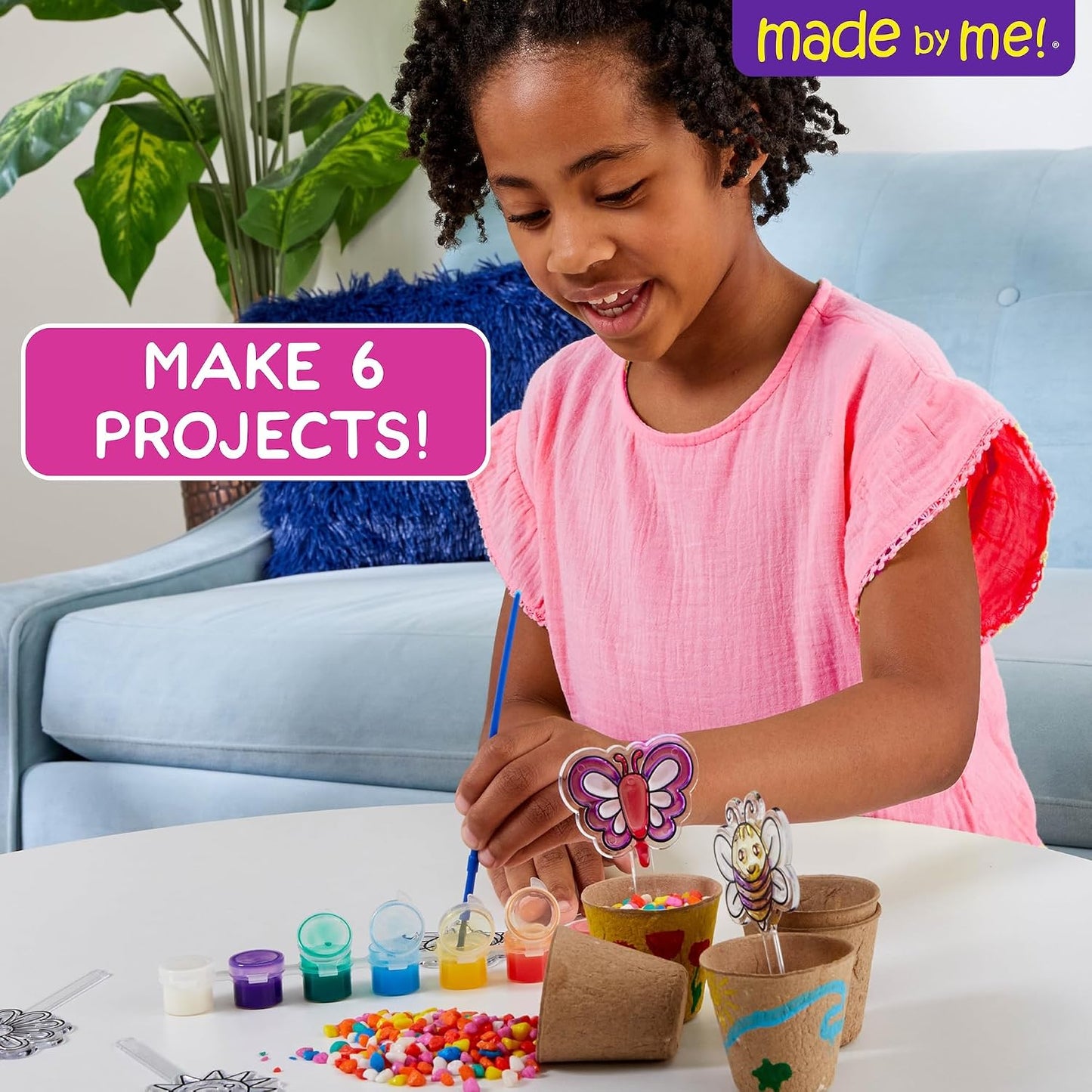 Kit atrapasoles para pintar 6 unidades 7 pinturas acrílicas niños